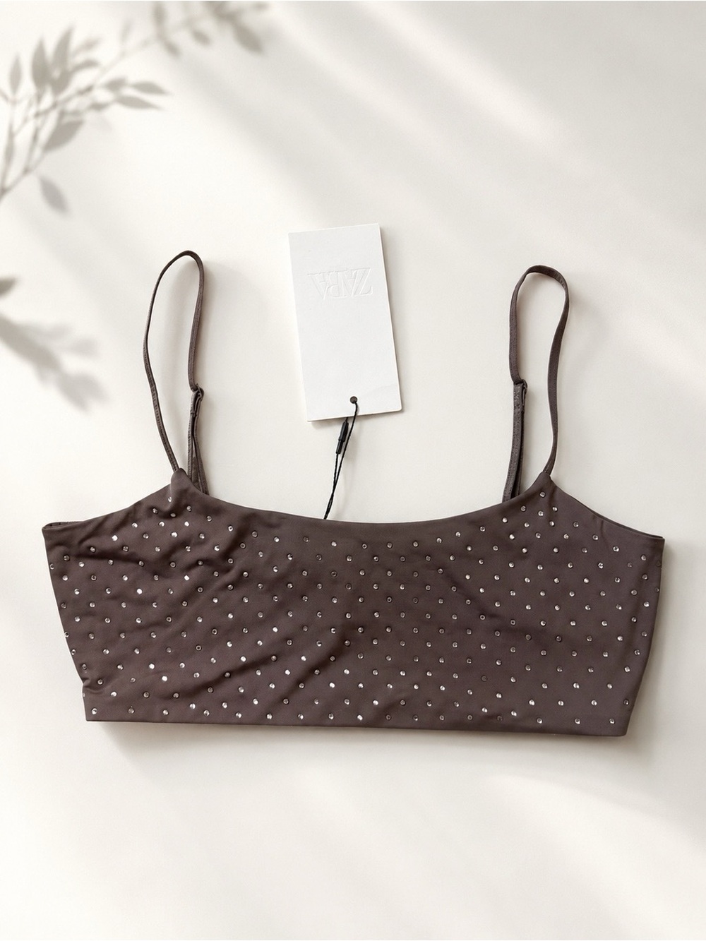 New Zara rhinestone bralette